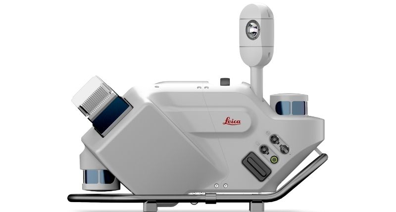 Leica Pegasus TRK Neo mobile mapping system equipped with advanced sensors and dual side-mounted components, built for capturing vast areas with unmatched range and precision.